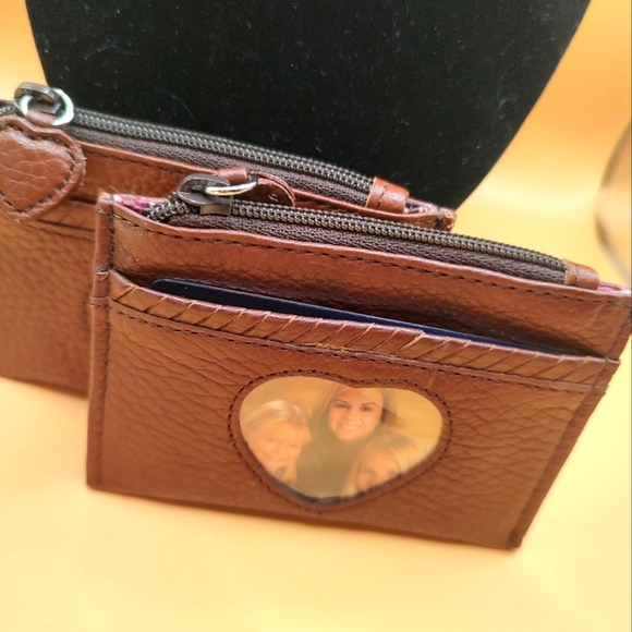 Brighton TWO Coin/ID Holder Brown Pebble Leather Design! - Picture 7 of 9
